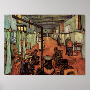 Ward in the Hospital in Arles by Vincent van Gogh Poster