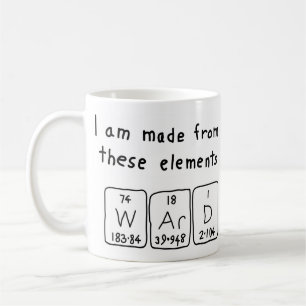 Ward periodic table name mug