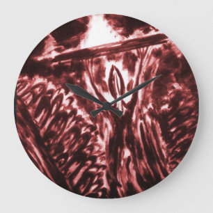 Warding Off Evil Large Clock
