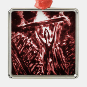 Warding Off Evil Metal Ornament