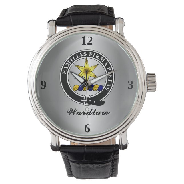 Wardlaw Clan Badge Personalised Watch (Front)