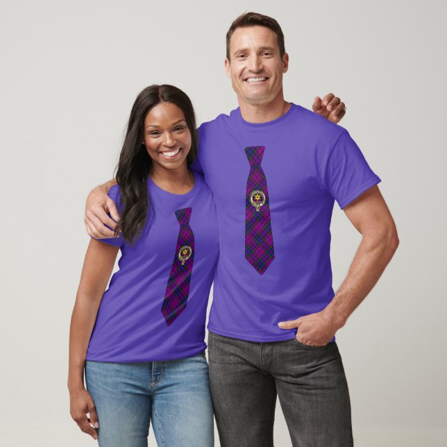 Wardlaw Tartan Necktie T-Shirt w/Badge (Unisex)