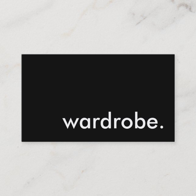 wardrobe. business card (Front)