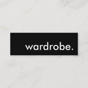 wardrobe. mini business card
