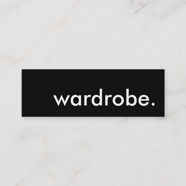 wardrobe. mini business card (Front)