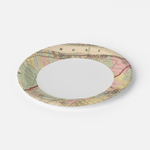 Wards 1819 of Pittsburgh, Pennsyvania Paper Plate