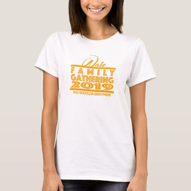 Ware Family Gathering 2019 White T-Shirt - Womens (Front)