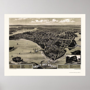 Wareham, MA Panoramic Map - 1885 Poster