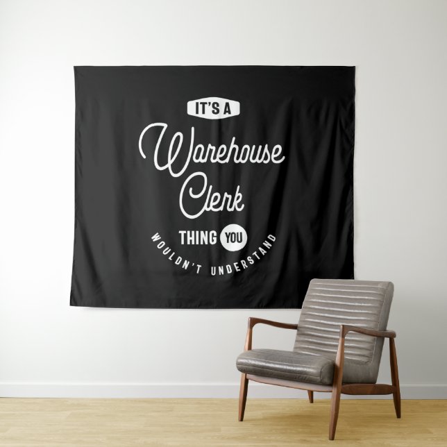 Warehouse Clerk Job Title Gift Tapestry (In Situ (Horizontal))