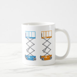 Warehouse lift vector coffee mug