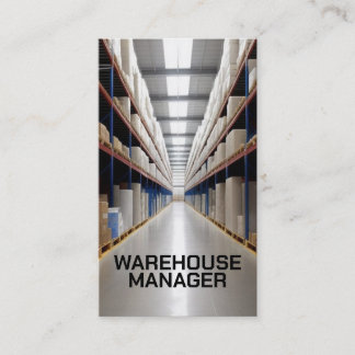 Warehouse Manager Aisle Business Card