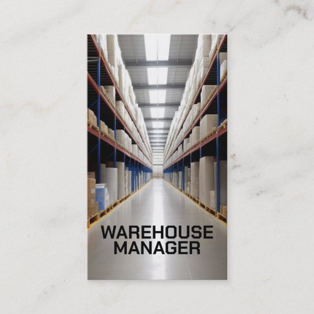 Warehouse Manager Aisle Business Card (Front)