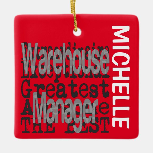 Warehouse Manager Extraordinaire CUSTOM Ceramic Ornament (Front)