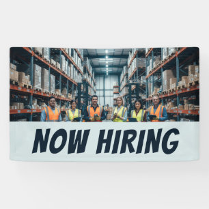 Warehouse NOW HIRING Banner Customizable Logistics