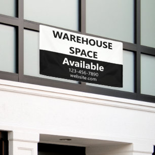 Warehouse Space Available Phone Website White Banner