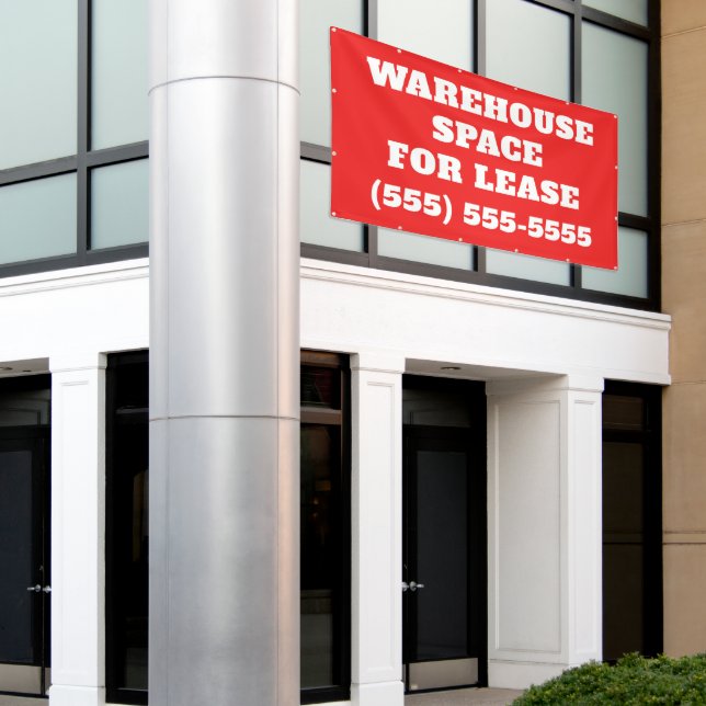 Warehouse Space for Lease Banner (Outside Building)