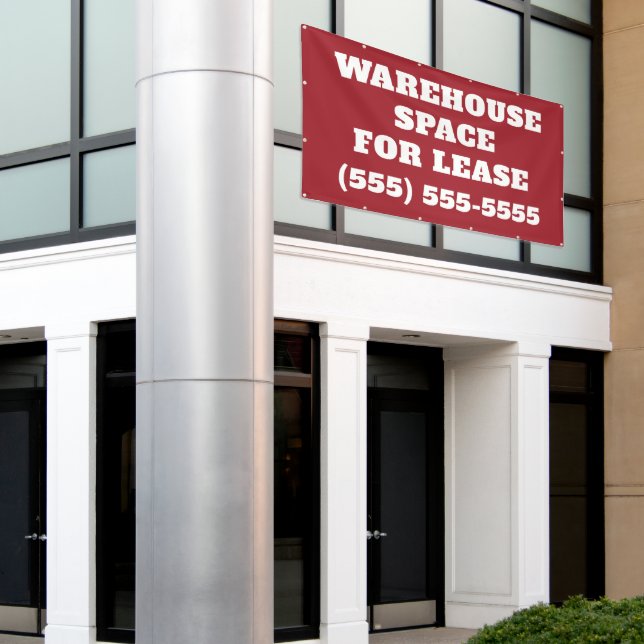 Warehouse Space for Lease Banner (Outside Building)