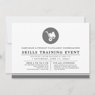 Warehouse workers Training Event Minimal Invitation