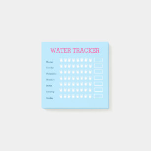 Warer tracker drinking control planner post-it notes