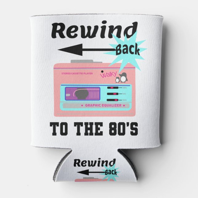 waRewind Back to the 80's Can Cooler (Front)
