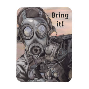 Warfare Prepper Refrigerator Magnet Your Text