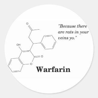 Warfarin (Blood Thinner) Classic Round Sticker
