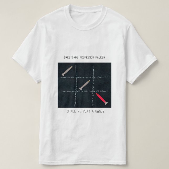 Wargames Tribute T-Shirt (White Design) (Design Front)
