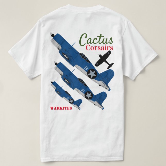 Warkites "Cactus Corsairs" F4U-1 T-Shirt (Design Back)
