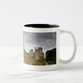 Warkworth Castle in Northumberland, England Two-Tone Coffee Mug