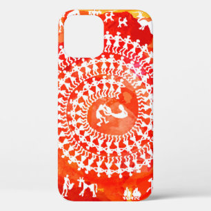 Warli painting - hand drawn traditional the ancien iPhone 12 case