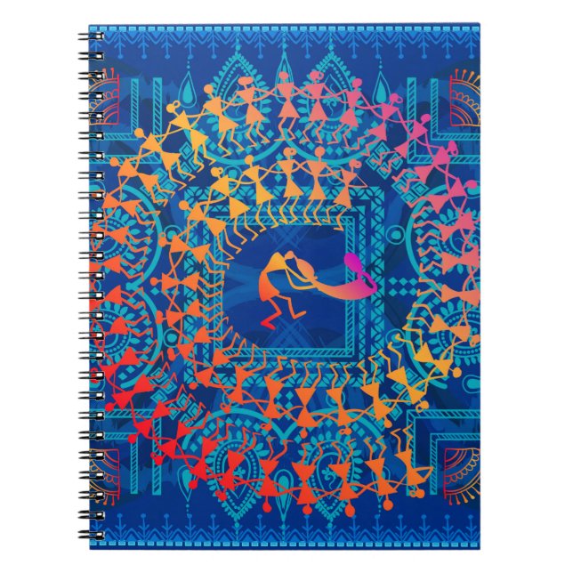Warli painting - hand drawn traditional the ancien notebook (Front)