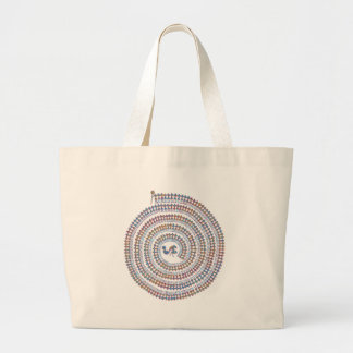 Warli PSYCHEDELIC Spiral Large Tote Bag
