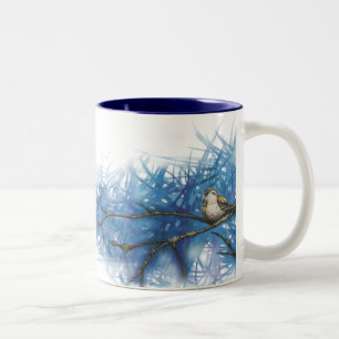warlike bird Two-Tone coffee mug