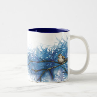 warlike bird Two-Tone coffee mug