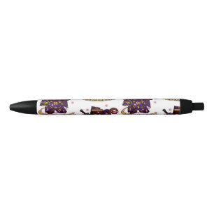 Warlock Dice Design Black Ink Pen