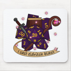 Warlock Dice Design Mouse Pad