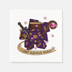 Warlock Dice Design Napkin