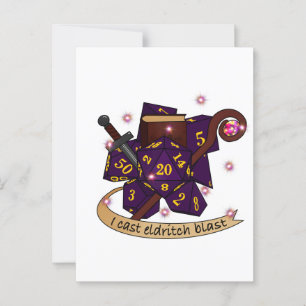 Warlock Dice Design Postcard