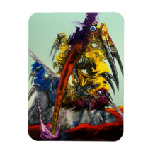 Warlus Visual Art Yellow Red Blue Stylish