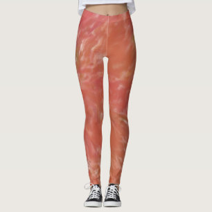 Warm Abstract Red Orange Art Print  Leggings