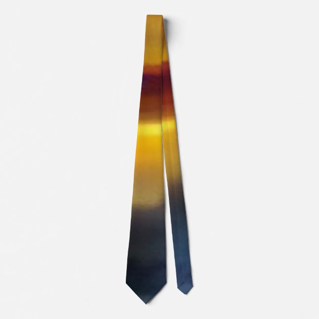 Warm Abstract Watercolor Art Artsy Simple Clean Tie (Front)