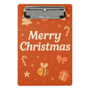 Warm Aesthetic Christmas Art – Cute Festive Icons  Mini Clipboard