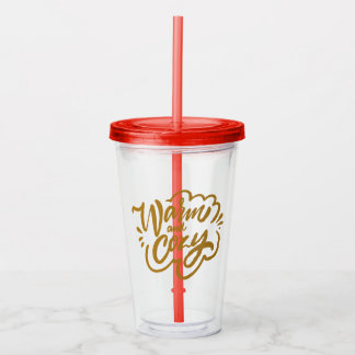 Warm and Cosy Acrylic Tumbler