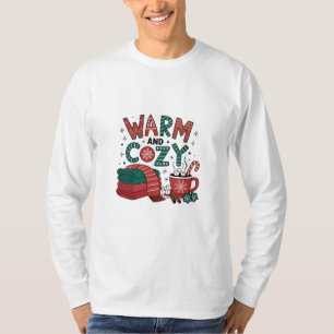 Warm And Cosy Christmas Hot Cocoa Xmas T-Shirt