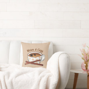 Warm and Cosy Indian Spiced Chai Tea Latte Cup Cushion