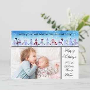 Warm and Cosy Snowmen - Christmas Card