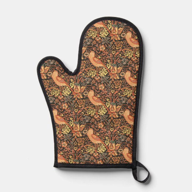 Warm and Cosy William Morris  Oven Mitt (Front)