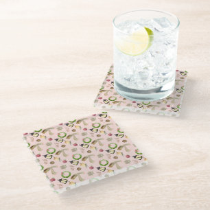 Warm and Cosy Winter Things Glass Coaster