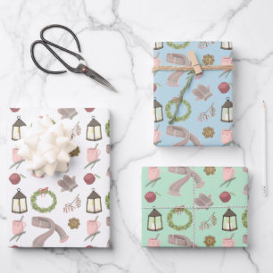 Warm and Cosy Winter Things Wrapping Paper Sheet