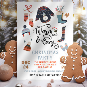 Warm and Cozy Winter Party Christmas Clothes Invitation